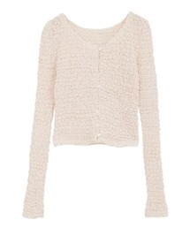 CLANE/クラネ/W FACE SOFT SHIRRING CARDIGAN