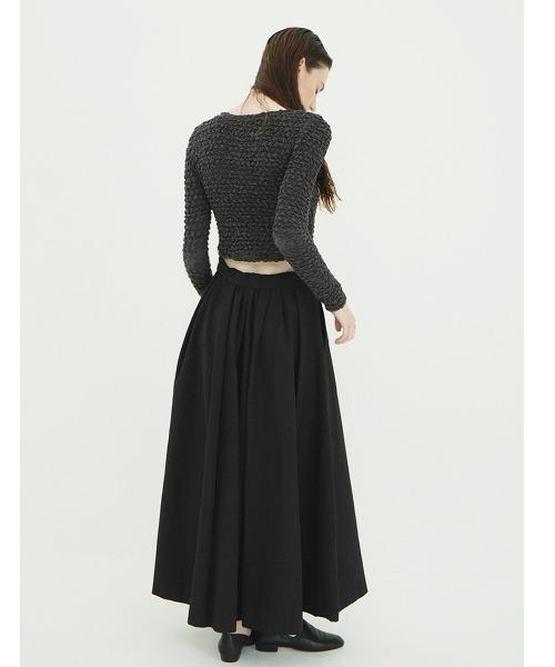 CLANE(クラネ)の「CLANE/クラネ/W FACE SOFT SHIRRING CARDIGAN(カーディガン/ボレロ・レディース・ホワイト/グレー/ベージュ・1)」の7枚目の写真