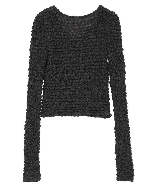 CLANE(クラネ)の「CLANE/クラネ/W FACE SOFT SHIRRING CARDIGAN(カーディガン/ボレロ・レディース・ホワイト/グレー/ベージュ・1)」の8枚目の写真