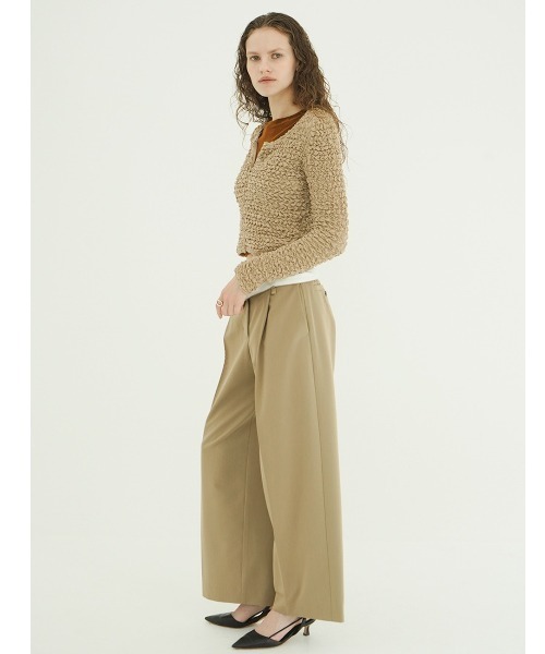 CLANE(クラネ)の「CLANE/クラネ/W FACE SOFT SHIRRING CARDIGAN(カーディガン/ボレロ・レディース・ホワイト/グレー/ベージュ・1)」の18枚目の写真