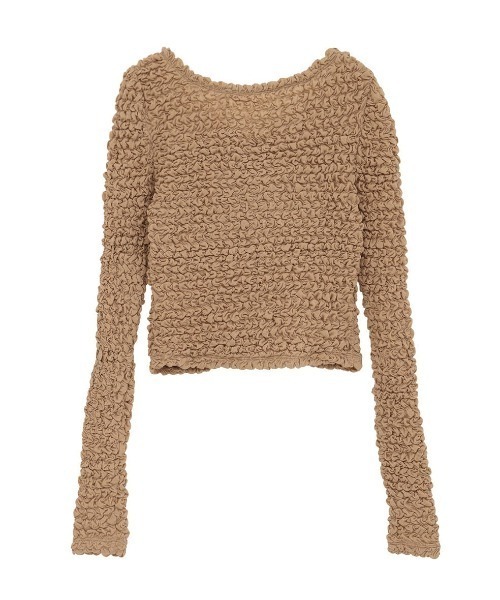 CLANE(クラネ)の「CLANE/クラネ/W FACE SOFT SHIRRING CARDIGAN(カーディガン/ボレロ・レディース・ホワイト/グレー/ベージュ・1)」の21枚目の写真