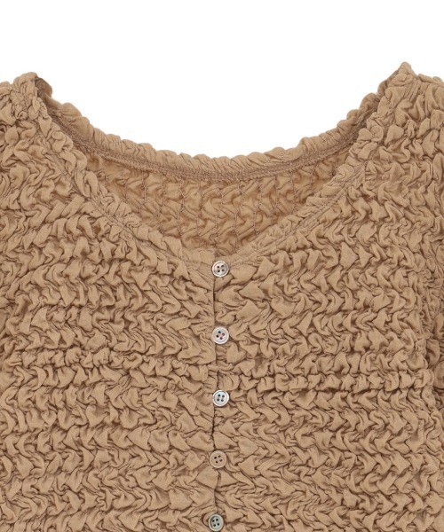 CLANE(クラネ)の「CLANE/クラネ/W FACE SOFT SHIRRING CARDIGAN(カーディガン/ボレロ・レディース・ホワイト/グレー/ベージュ・1)」の22枚目の写真