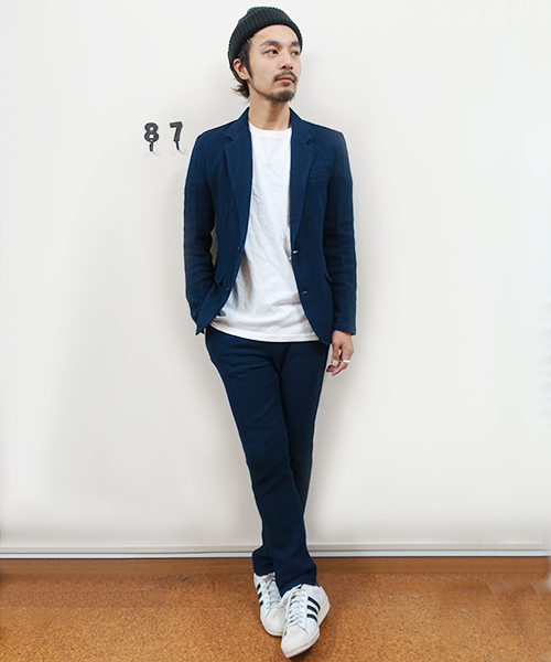 Burner(バーナー)の「【K・U・I】綿麻カルゼジャケット(テーラードジャケット・メンズ・ネイビー・LARGE/MEDIUM)」の13枚目の写真