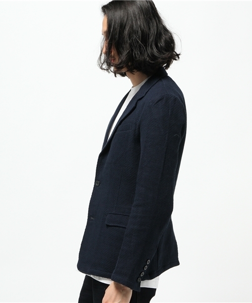 Burner(バーナー)の「【K・U・I】綿麻カルゼジャケット(テーラードジャケット・メンズ・ネイビー・LARGE/MEDIUM)」の2枚目の写真