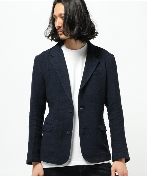 Burner(バーナー)の「【K・U・I】綿麻カルゼジャケット(テーラードジャケット・メンズ・ネイビー・LARGE/MEDIUM)」の4枚目の写真