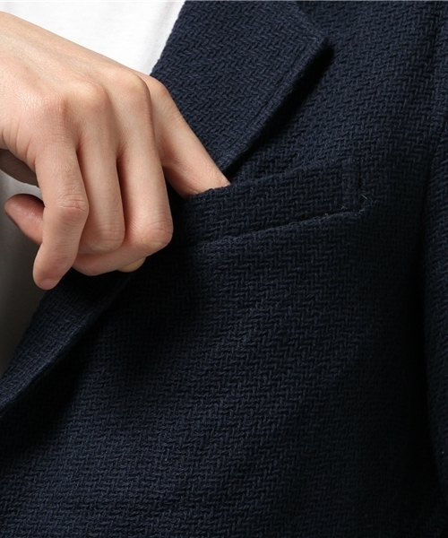 Burner(バーナー)の「【K・U・I】綿麻カルゼジャケット(テーラードジャケット・メンズ・ネイビー・LARGE/MEDIUM)」の7枚目の写真