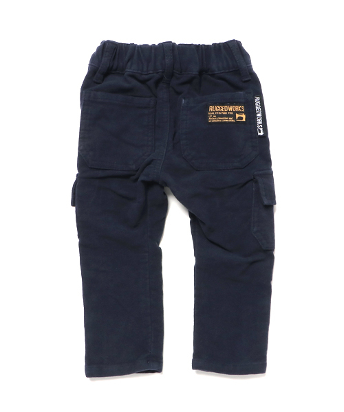RUGGEDWORKS(ラゲッドワークス)の「モールスキンカーゴパンツ(カーゴパンツ・キッズ・ネイビー/カーキ/グレー・90cm/100cm/140cm/110cm/120cm/130cm/80cm)」の4枚目の写真