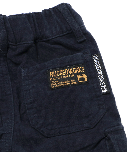 RUGGEDWORKS(ラゲッドワークス)の「モールスキンカーゴパンツ(カーゴパンツ・キッズ・ネイビー/カーキ/グレー・90cm/100cm/140cm/110cm/120cm/130cm/80cm)」の8枚目の写真
