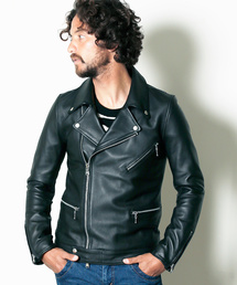 Magine | SHEEP LEATHER DIRECT SEMI VEGI W RIDERS JKT：シープレザーダイレクト セミベジ Wライダース(ライダースジャケット)