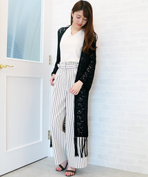 N.（N. Natural Beauty Basic） | ◆レース編みニットガウン(カーディガン/ボレロ)