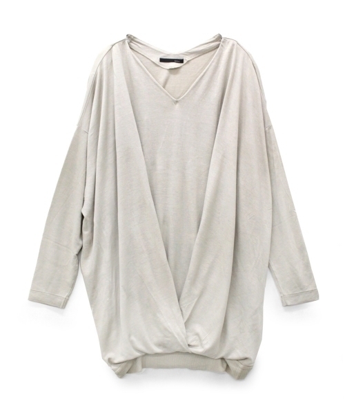 Audition(オーディション)の「M0748 タック デザイン Bigプルオーバー(Tシャツ/カットソー・レディース・ライトベージュ/ダークネイビー/ダークパープル・MEDIUM)」の15枚目の写真