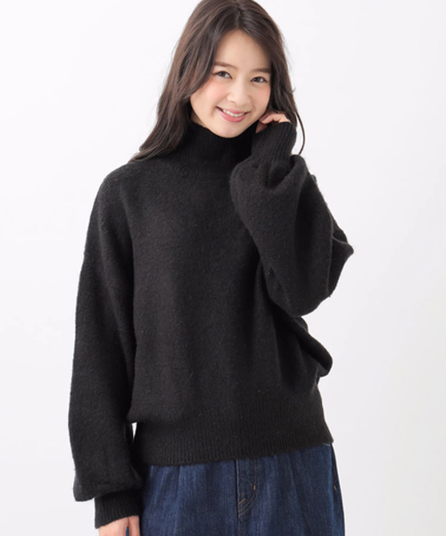 earth music&ecology（アースミュージックアンドエコロジー）の「ゆったりボリュームニットプルオーバー（ニット/セーター・レディース・グレー/レッド/ブラック・FREE）」の10枚目の写真