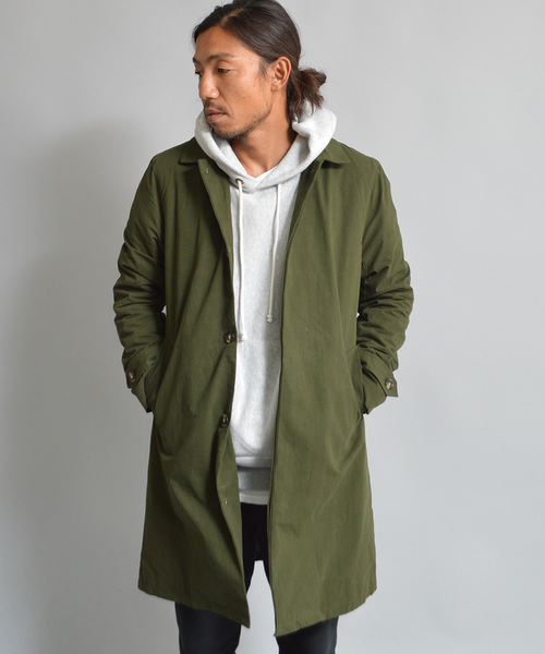 ROOPTOKYO（ループトウキョウ）の「ワッシャーツイル ステンカラーコート ボアライナー付き（ステンカラーコート・メンズ・オリーブ/ネイビー/ベージュ・L/M）」の2枚目の写真