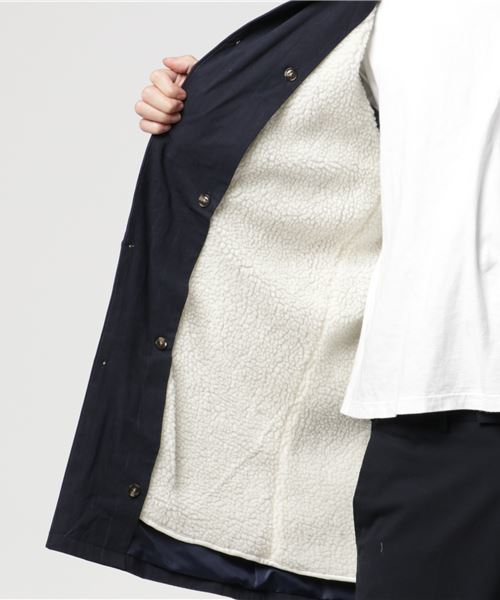 ROOPTOKYO（ループトウキョウ）の「ワッシャーツイル ステンカラーコート ボアライナー付き（ステンカラーコート・メンズ・オリーブ/ネイビー/ベージュ・L/M）」の13枚目の写真