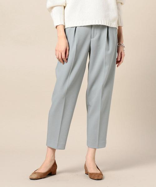 BEAUTY&YOUTH UNITED ARROWS(ビューティーアンドユースユナイテッドアローズ)の「BY ギャバタックテーパードパンツ о(その他パンツ・レディース・ベージュ/ライトブルー・MEDIUM/SMALL)」の2枚目の写真