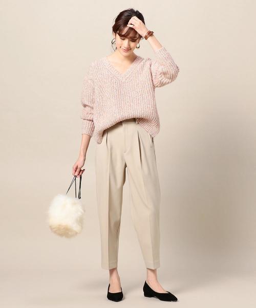 BEAUTY&YOUTH UNITED ARROWS(ビューティーアンドユースユナイテッドアローズ)の「BY ギャバタックテーパードパンツ о(その他パンツ・レディース・ベージュ/ライトブルー・MEDIUM/SMALL)」の14枚目の写真