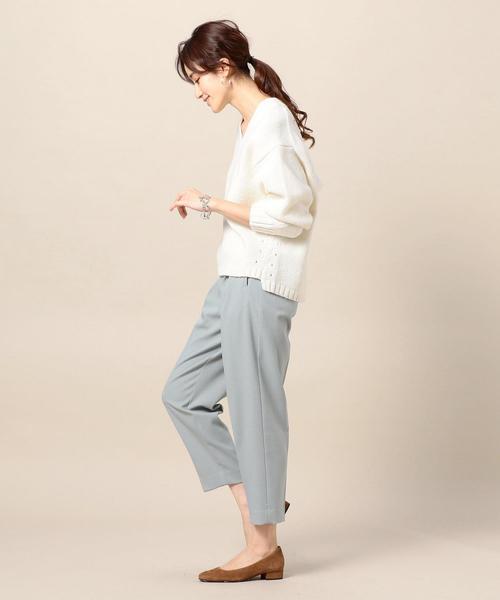 BEAUTY&YOUTH UNITED ARROWS(ビューティーアンドユースユナイテッドアローズ)の「BY ギャバタックテーパードパンツ о(その他パンツ・レディース・ベージュ/ライトブルー・MEDIUM/SMALL)」の9枚目の写真