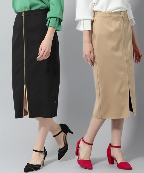 Andemiu(アンデミュウ)の「リバータイトスカート785907(スカート・レディース・カーキ/ネイビー/キャメル/グリーン/マスタード/オフホワイト/イエロー・FREE)」の7枚目の写真