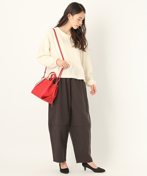 niko and...(ニコアンド)の「オリジナル起毛カツラギコクーンパンツ(その他パンツ・レディース・ピンク/クリーム/ベージュ/チャコール・3/4)」の15枚目の写真