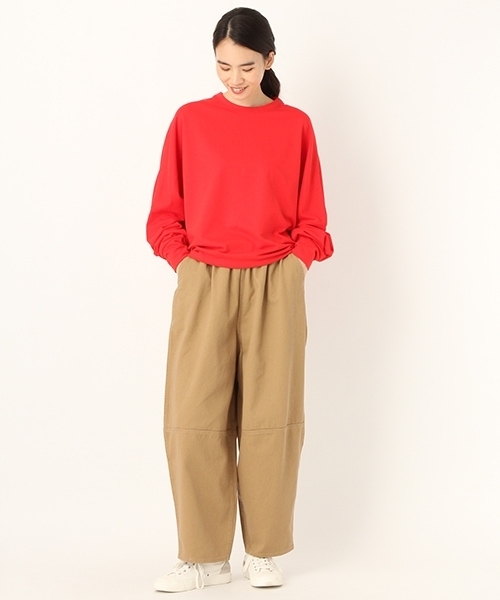 niko and...(ニコアンド)の「オリジナル起毛カツラギコクーンパンツ(その他パンツ・レディース・ピンク/クリーム/ベージュ/チャコール・3/4)」の13枚目の写真