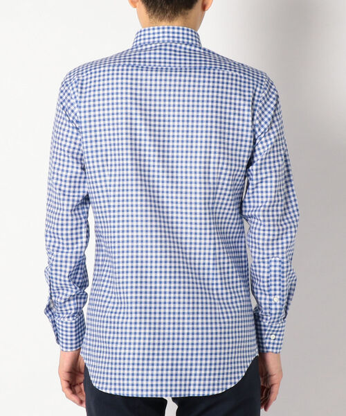 SHIPS（シップス）の「SD: 【MONTI社製生地】カラミ イタリアンボタンダウンシャツ(ギンガムチェック)（シャツ/ブラウス・メンズ・スカイブルー・38/39/40/41/42/37）」の3枚目の写真