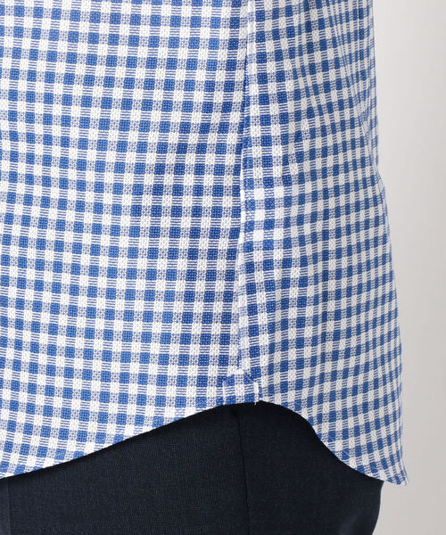 SHIPS（シップス）の「SD: 【MONTI社製生地】カラミ イタリアンボタンダウンシャツ(ギンガムチェック)（シャツ/ブラウス・メンズ・スカイブルー・38/39/40/41/42/37）」の7枚目の写真