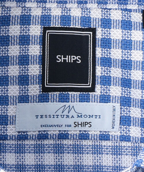 SHIPS（シップス）の「SD: 【MONTI社製生地】カラミ イタリアンボタンダウンシャツ(ギンガムチェック)（シャツ/ブラウス・メンズ・スカイブルー・38/39/40/41/42/37）」の8枚目の写真