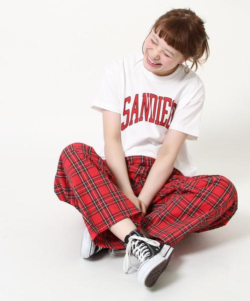 coen(コーエン)の「【外/家兼用】コットンプリントイージーパンツ(その他パンツ・レディース・ネイビー/ブラック/ダークグリーン/レッド・MEDIUM/LARGE)」の4枚目の写真