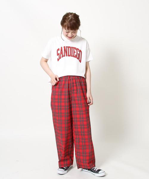 coen(コーエン)の「【外/家兼用】コットンプリントイージーパンツ(その他パンツ・レディース・ネイビー/ブラック/ダークグリーン/レッド・MEDIUM/LARGE)」の8枚目の写真