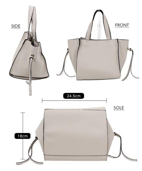 KOBE LETTUCE（コウベレタス）の「サイドフリンジフェイクレザートートバッグ（トートバッグ・レディース・オフホワイト/ベージュ/イエロー/ブラック・FREE）」の9枚目の写真