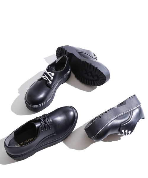 WEGO（ウィゴー）の「WEGO/厚底3ホールシューズ（ドレスシューズ・レディース・ブラック/ブラック系その他・MEDIUM/LARGE/SMALL）」の6枚目の写真