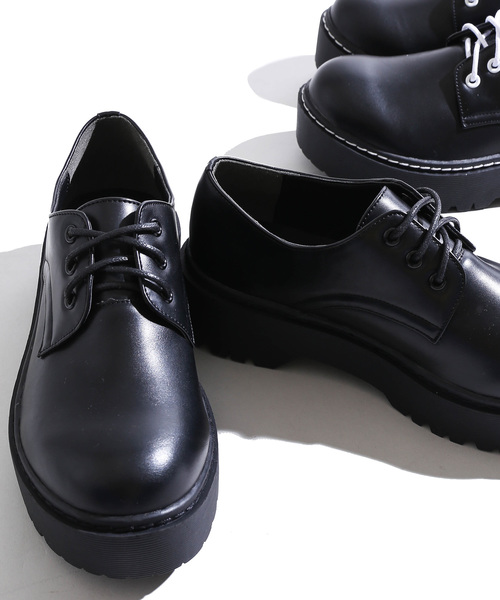 WEGO（ウィゴー）の「WEGO/厚底3ホールシューズ（ドレスシューズ・レディース・ブラック/ブラック系その他・MEDIUM/LARGE/SMALL）」の10枚目の写真