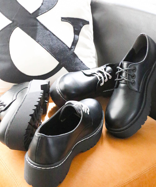 WEGO（ウィゴー）の「WEGO/厚底3ホールシューズ（ドレスシューズ・レディース・ブラック/ブラック系その他・MEDIUM/LARGE/SMALL）」の5枚目の写真