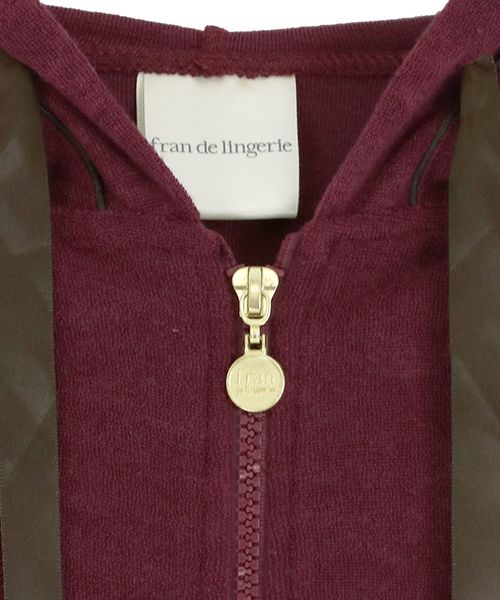 fran de lingerie(フランデランジェリー)の「mochi pile パイルシリーズ パーカー上下セット(ルームウェア/パジャマ・レディース・ブラウン/ダークブルー/ワイン・M-L)」の6枚目の写真