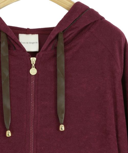 fran de lingerie(フランデランジェリー)の「mochi pile パイルシリーズ パーカー上下セット(ルームウェア/パジャマ・レディース・ブラウン/ダークブルー/ワイン・M-L)」の4枚目の写真
