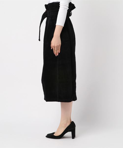 STYLEBLOCK（スタイルブロック）の「コーデュロイウエストマークハイウエストミモレ丈スカート（スカート・レディース・ブラック/カーキ/ピンク/キャメル/オレンジ/グレー/ベージュ・M）」の8枚目の写真