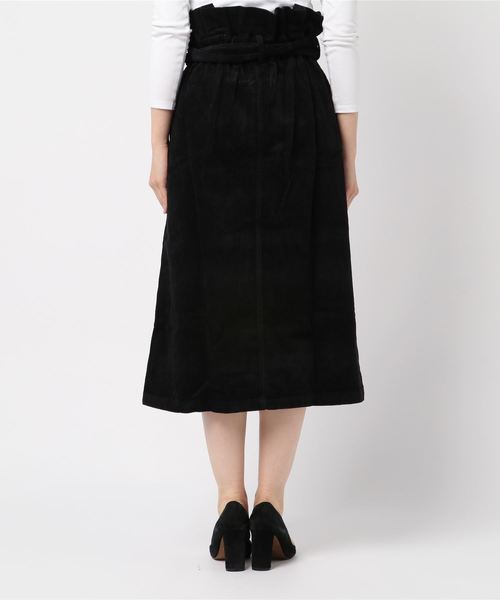 STYLEBLOCK（スタイルブロック）の「コーデュロイウエストマークハイウエストミモレ丈スカート（スカート・レディース・ブラック/カーキ/ピンク/キャメル/オレンジ/グレー/ベージュ・M）」の9枚目の写真