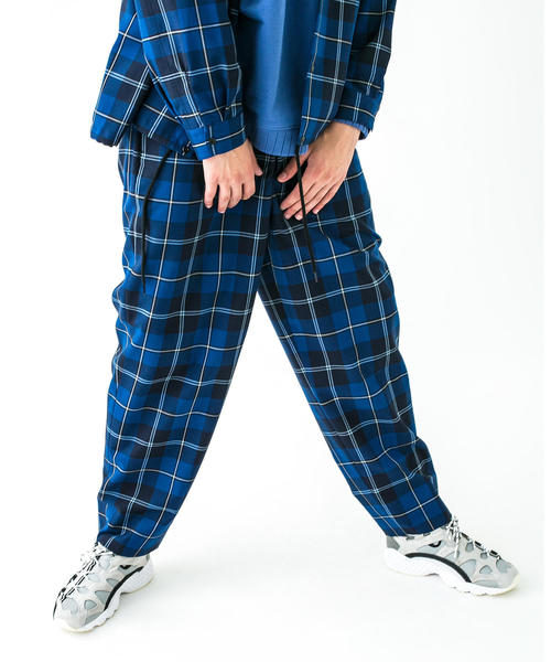 MONKEY TIME(モンキータイム)の「<monkey time> NAVY CHECK WIDE 1P PANTS/ワイドパンツ ◆(その他パンツ・メンズ・ネイビー・LARGE/MEDIUM/SMALL)」の3枚目の写真
