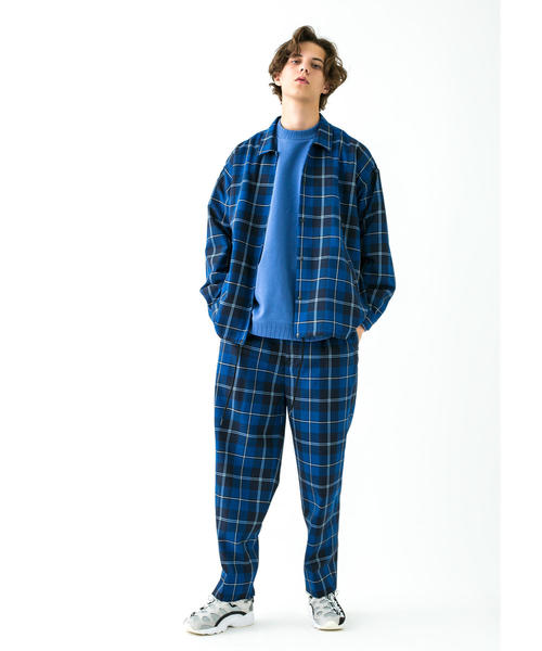 MONKEY TIME(モンキータイム)の「<monkey time> NAVY CHECK WIDE 1P PANTS/ワイドパンツ ◆(その他パンツ・メンズ・ネイビー・LARGE/MEDIUM/SMALL)」の8枚目の写真