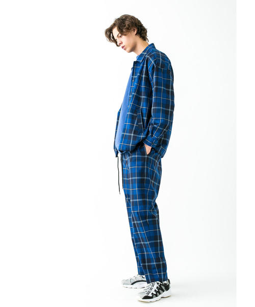 MONKEY TIME(モンキータイム)の「<monkey time> NAVY CHECK WIDE 1P PANTS/ワイドパンツ ◆(その他パンツ・メンズ・ネイビー・LARGE/MEDIUM/SMALL)」の10枚目の写真