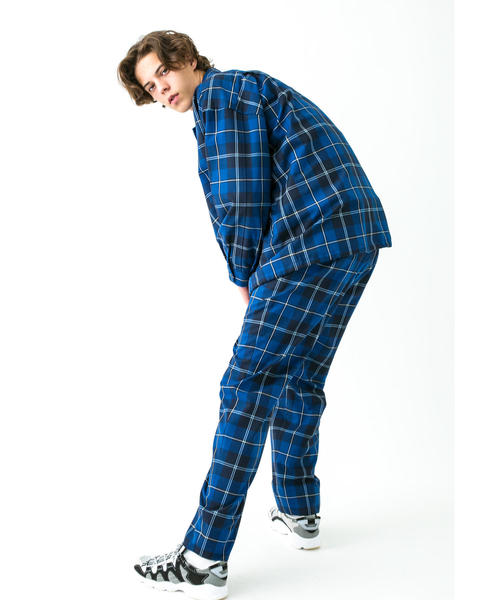 MONKEY TIME(モンキータイム)の「<monkey time> NAVY CHECK WIDE 1P PANTS/ワイドパンツ ◆(その他パンツ・メンズ・ネイビー・LARGE/MEDIUM/SMALL)」の11枚目の写真