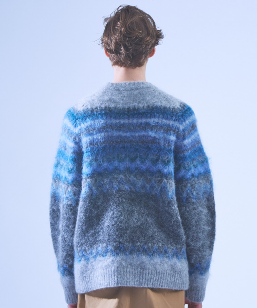 ABAHOUSE(アバハウス)の「モヘアフェアアイルモックネック(ニット/セーター・メンズ・ブラック系その他/グレー系その他・46/48)」の12枚目の写真