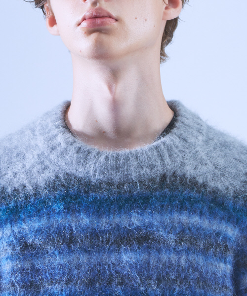 ABAHOUSE(アバハウス)の「モヘアフェアアイルモックネック(ニット/セーター・メンズ・ブラック系その他/グレー系その他・46/48)」の6枚目の写真