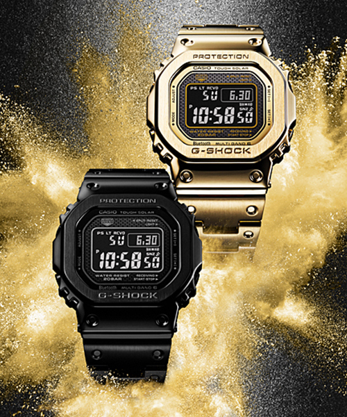 G-SHOCK(ジーショック)の「CASIO G-SHOCK ORIGIN FULLMETAL GMW-B5000GD(デジタル腕時計・メンズ・ブラック/ゴールド・FREE)」の3枚目の写真
