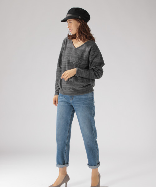 BAYFLOW（ベイフロー）の「オルテガガラプルオーバー（Tシャツ/カットソー・レディース・グレー/チャコール・SMALL/MEDIUM）」の9枚目の写真