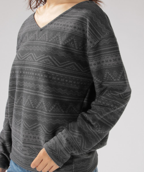 BAYFLOW（ベイフロー）の「オルテガガラプルオーバー（Tシャツ/カットソー・レディース・グレー/チャコール・SMALL/MEDIUM）」の5枚目の写真