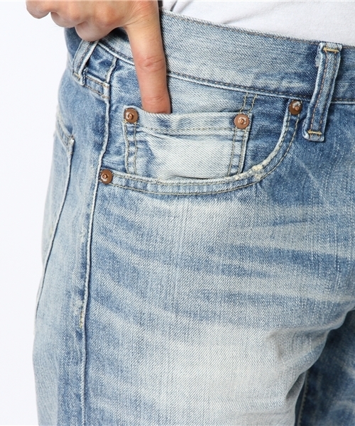 BEAMS（ビームス）の「RED CARD×BEAMS / 別注 スリムストレート（デニムパンツ・メンズ・サックスブルー・28/29/30/31/32/33）」の6枚目の写真