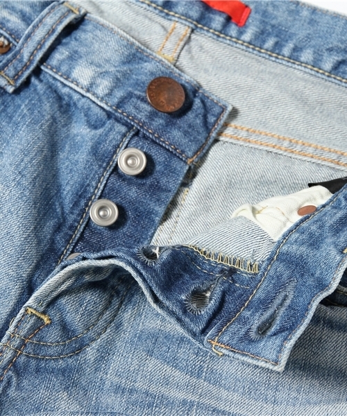 BEAMS（ビームス）の「RED CARD×BEAMS / 別注 スリムストレート（デニムパンツ・メンズ・サックスブルー・28/29/30/31/32/33）」の7枚目の写真