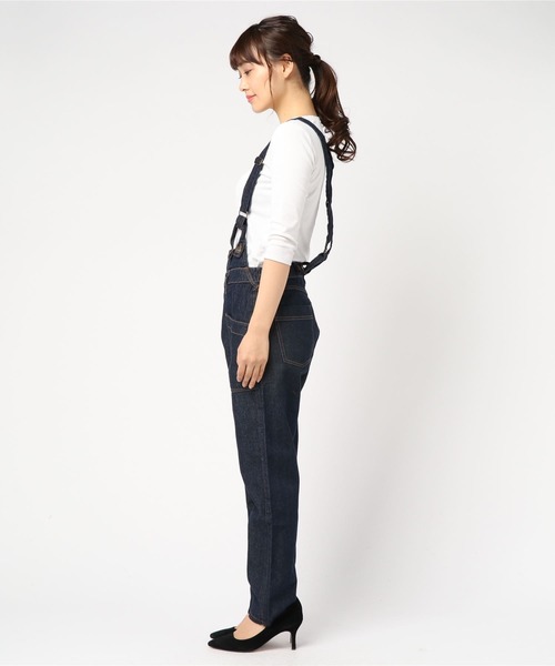 reca（レカ）の「バッククロスデニムサロペット（サロペット/オーバーオール・レディース・ネイビー/ブルー・M/L）」の11枚目の写真