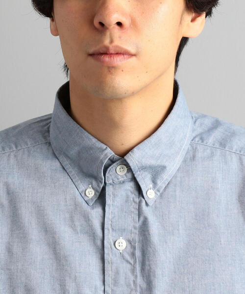 green label relaxing（グリーンレーベルリラクシング）の「SC ヘムパッチワーク ボタンダウン LS シャツ（シャツ/ブラウス・メンズ・ネイビー/ブラック・L/M/S）」の8枚目の写真